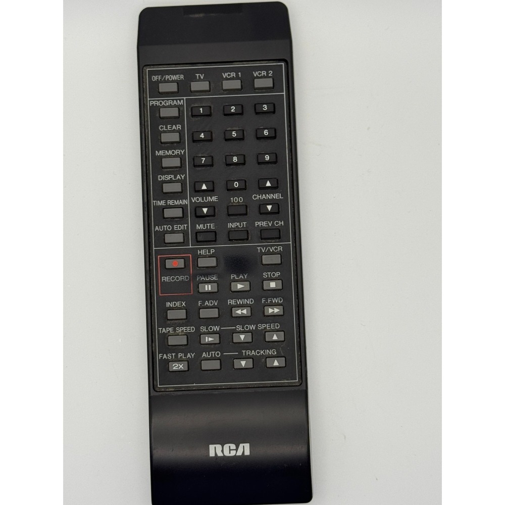 Vintage RCA TV VCR Universal Remote Control Black OEM IR Made‎ in Japan